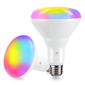 Smart BR30 Dimmable Light Bulb - Dimmable Color Changing LED; Compatible with Alexa and Google Home Assistant - JONATHAN Y